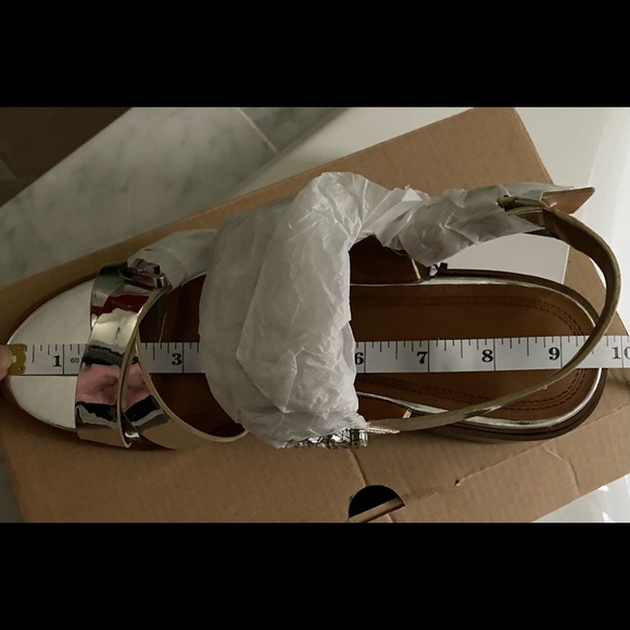 Zara Silver Sandals NWOT - Picture 6 of 7